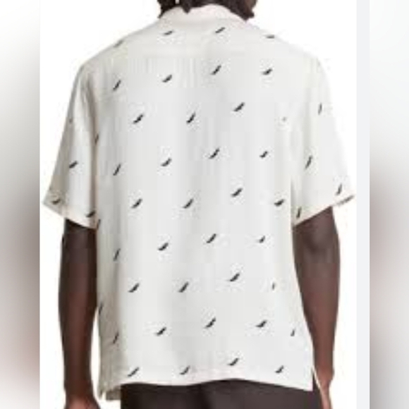 AllSaints Men’s illume Relaxed Fit Short Sleeve Button-Down Camp Shirt M - Picture 3 of 14